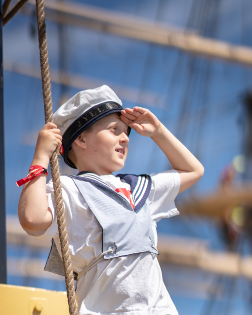 Junger Matrose auf der Fregatte Jylland