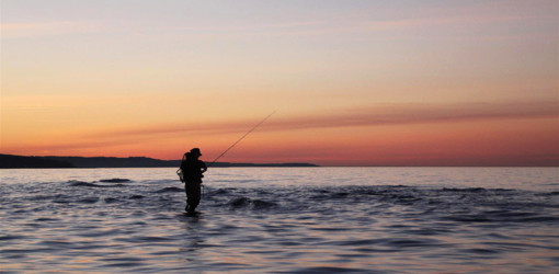 Angler an der Nordküste von Bornholm