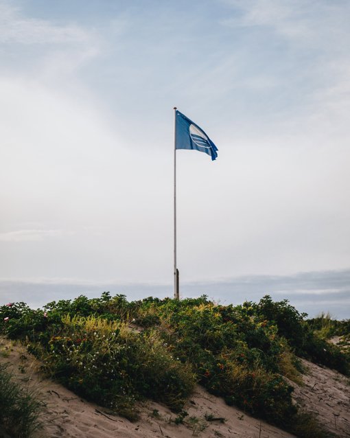 Blaue Fahne in Liseleje