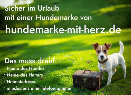 Hundemarke mit Herz