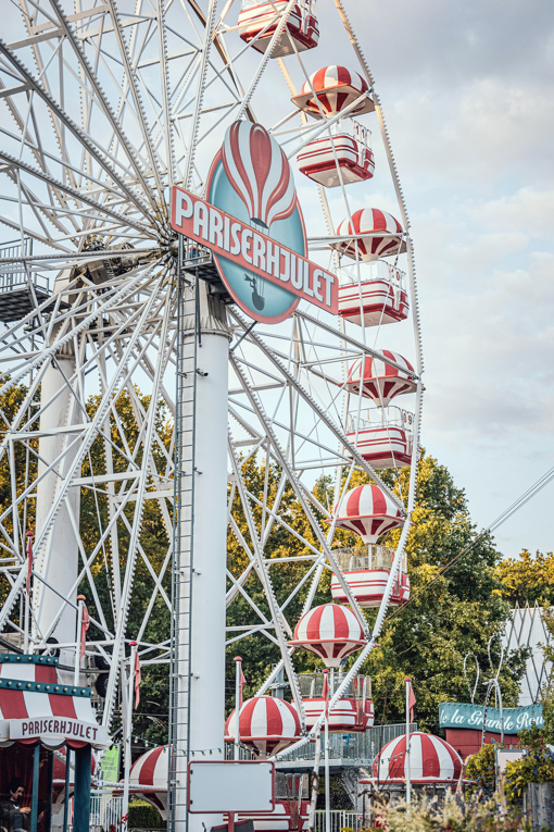 Riesenrad im Tivoli Friheden in Aarhus, Nahaufnahme