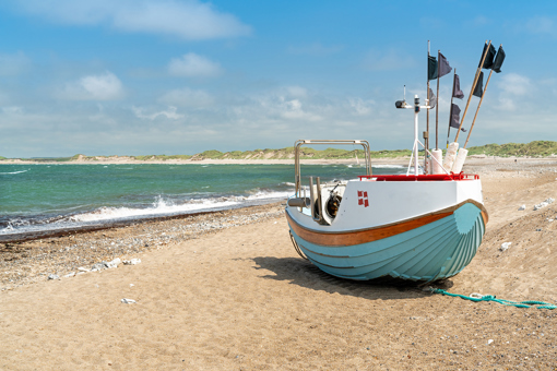 Fischerboot am Klitmøller Strand