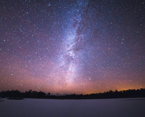 Thy Nationalpark bei Nacht mit Sternenhimmel