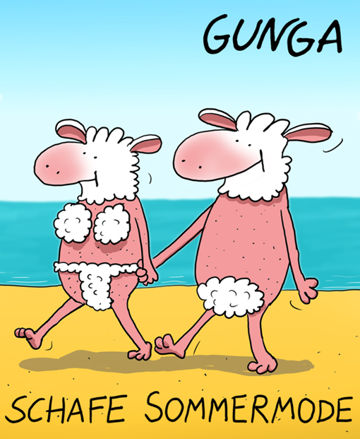 Sommermode in Dänemark - Cartoon von Gunga