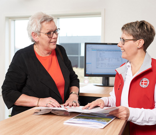 Im Büro von Feriepartner in Hvide Sande