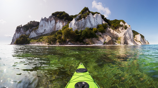 Kanu fahren vor Møns Klint