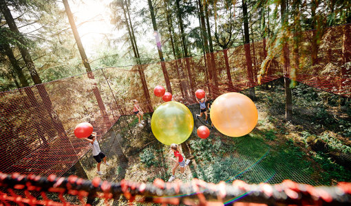 Kinder in den Baumwipfeln vom WOW-Park