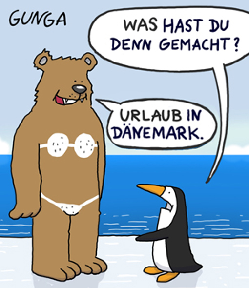 Gunga Comic Strip: Urlaub in Dänemark